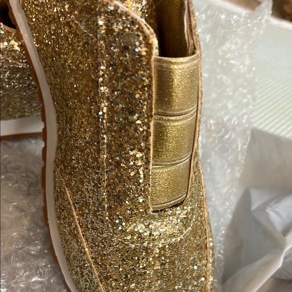 Gold Glitter Women's Sneakers - Picture 3 of 6